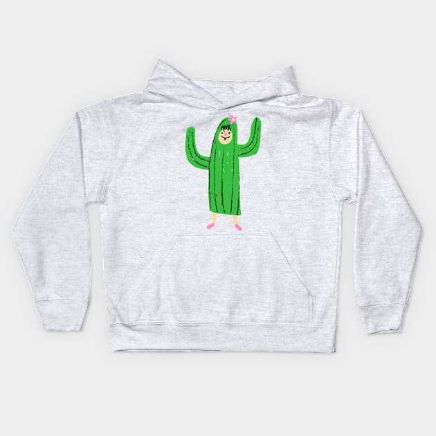 Cactus Person Kids Hoodie by ToughCookie98